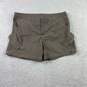 Army Green Athleta Shorts Grunge Style Y2K Velcro Pockets